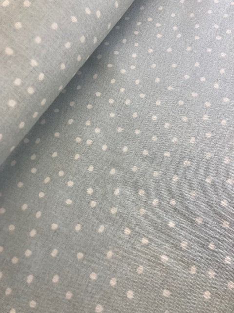 Sustainable Cotton Spot Duck Egg Fabric