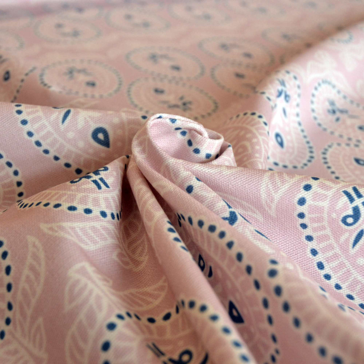 Pale pink block print fabric to buy online