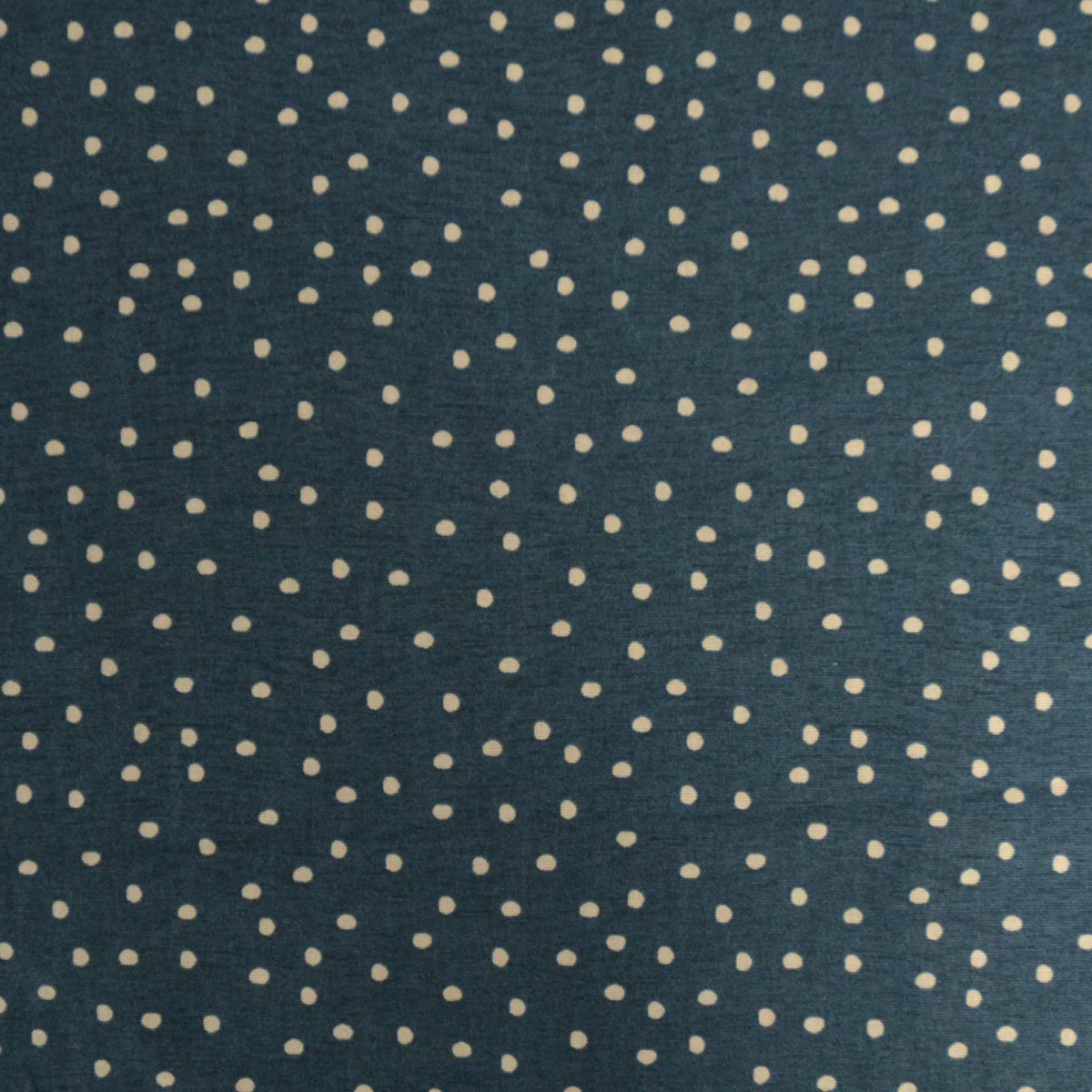 Spotty navy blue sustainable cotton curtain fabric