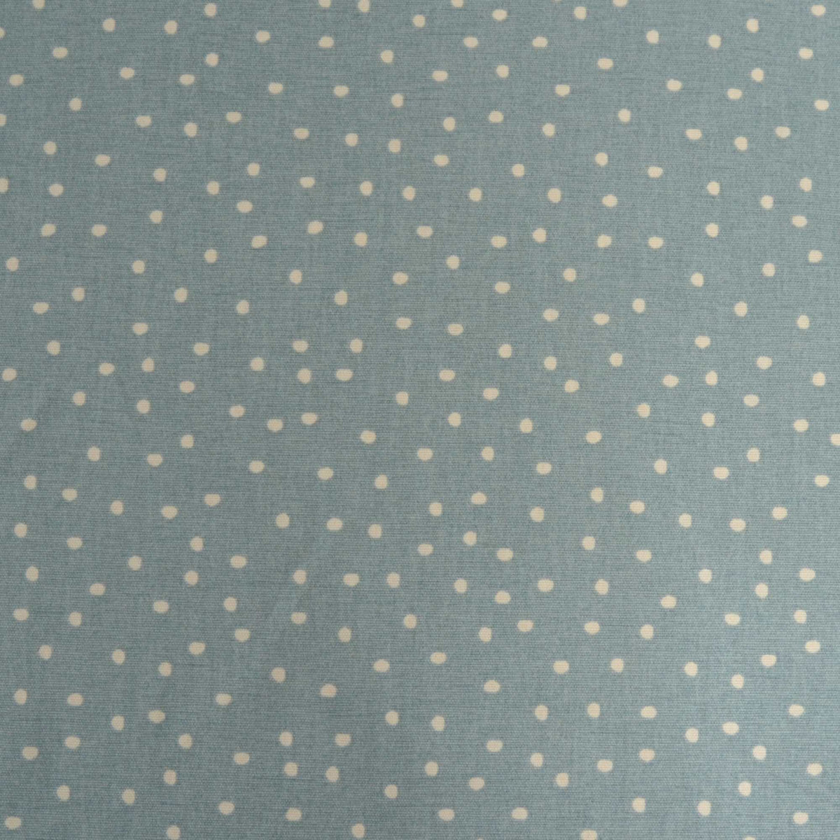 Spotty pale blue sustainable cotton curtain fabric