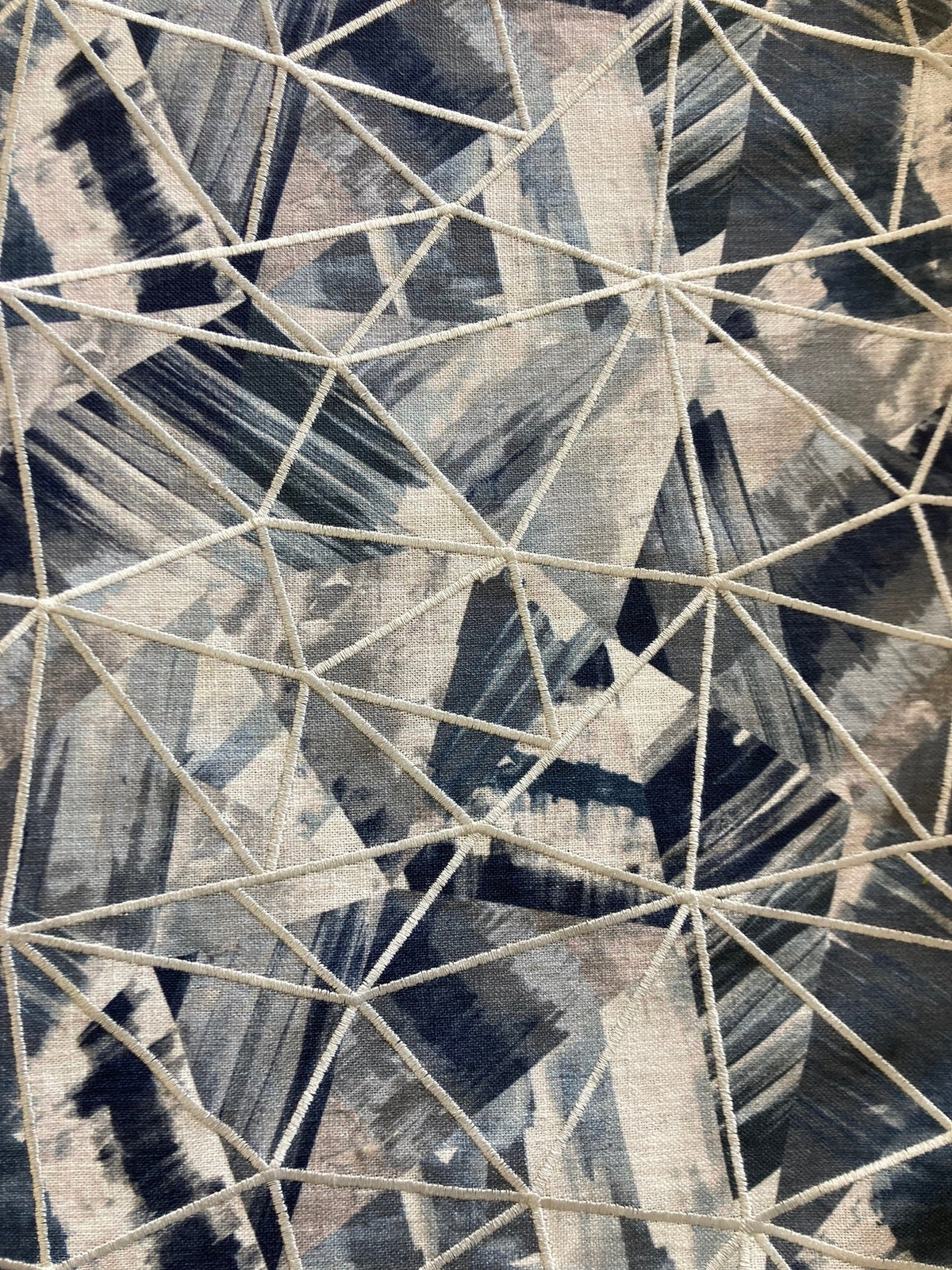 Abstract Triangles Printed Fabric in River