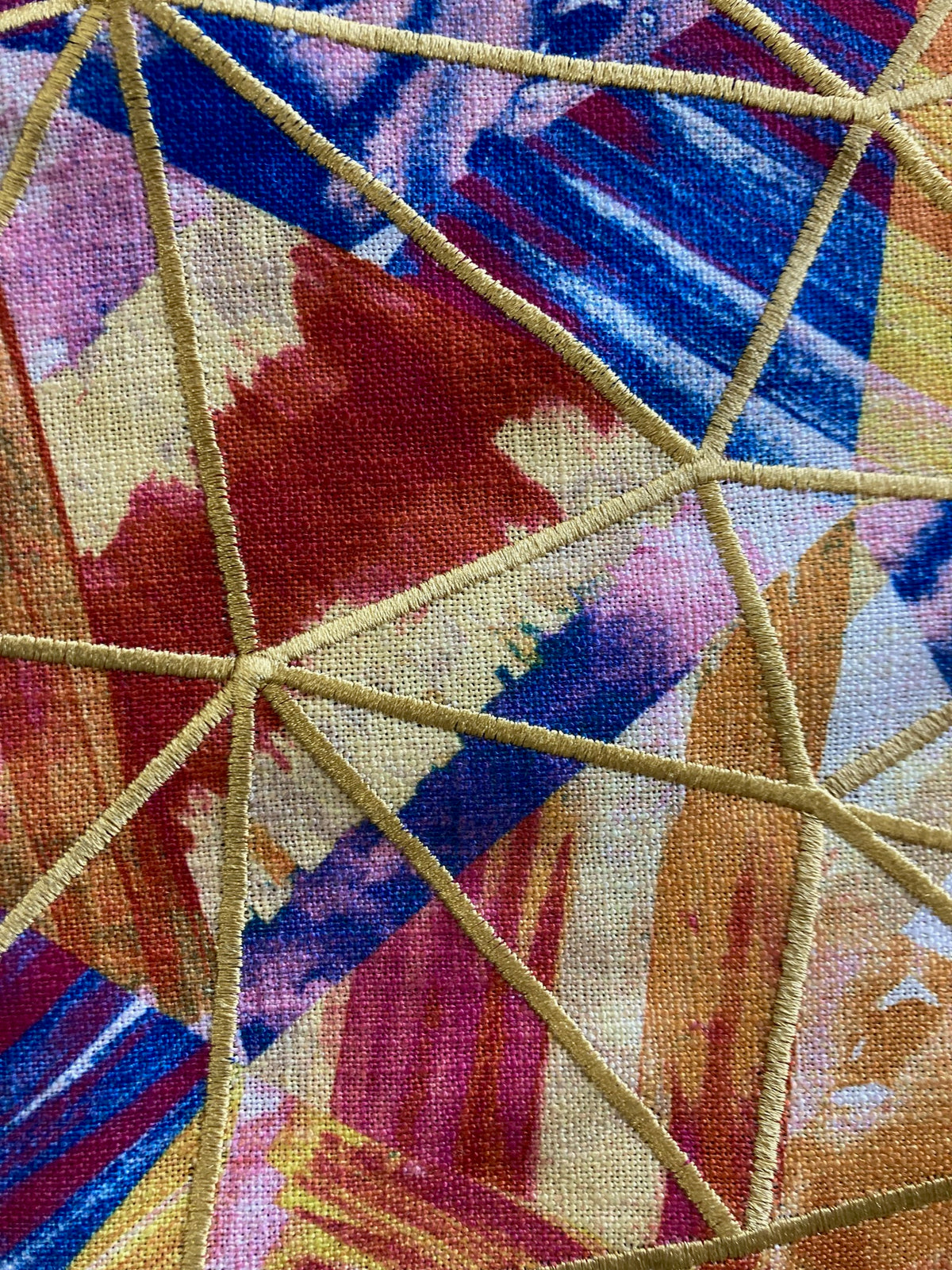 Abstract Triangles Printed Fabric in Confetti