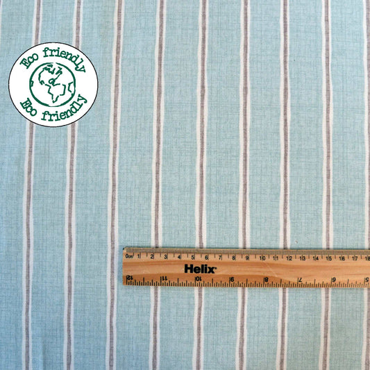 Rowing Stripe Duck Egg Fabric curtain fabric